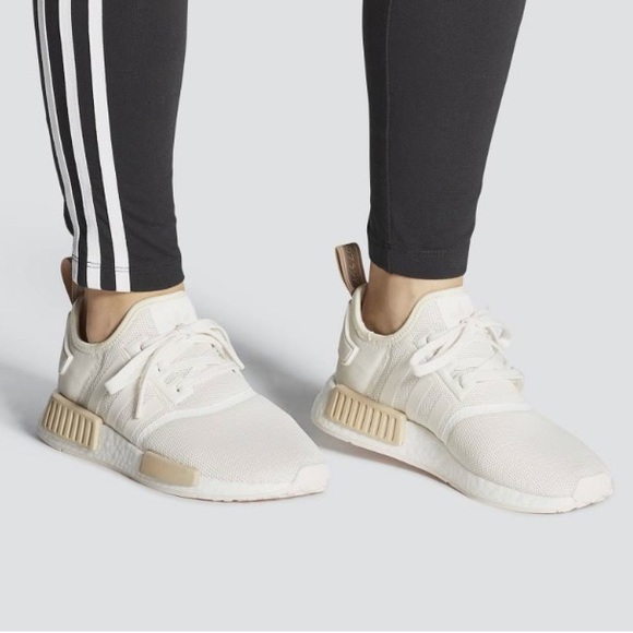 NWT ADIDAS NMD R1 originals women’s size 9.5 in chalk white - Picture 2 of 14